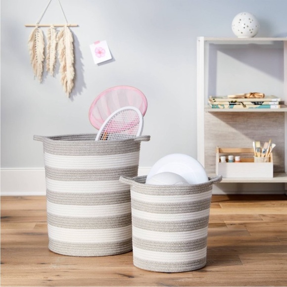 Extra Large Striped Coiled Kids' Rope
Basket Gray - Pillowfort™ - Picture 2 of 9